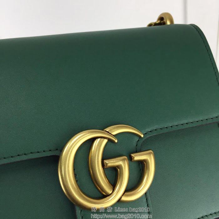 GUCCI古馳 新款 專櫃品質 原單 431384 綠色 鏈條單肩斜挎包HY1362